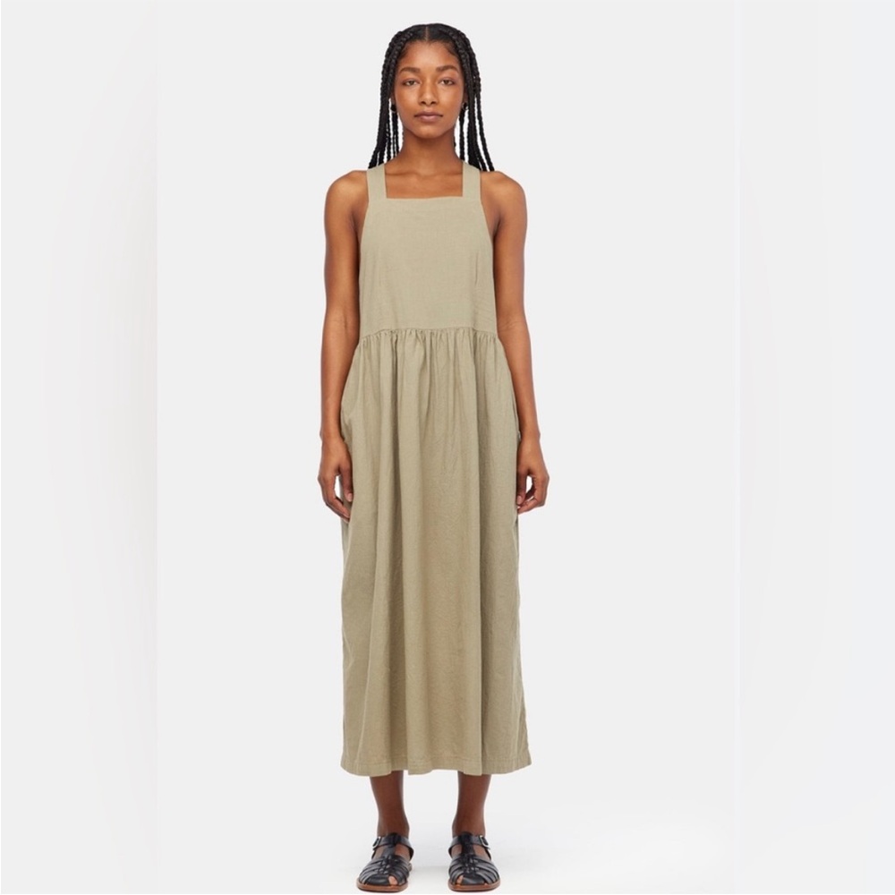 LACAUSA | Paz Midi Dress in Eucalyptus Grey | S